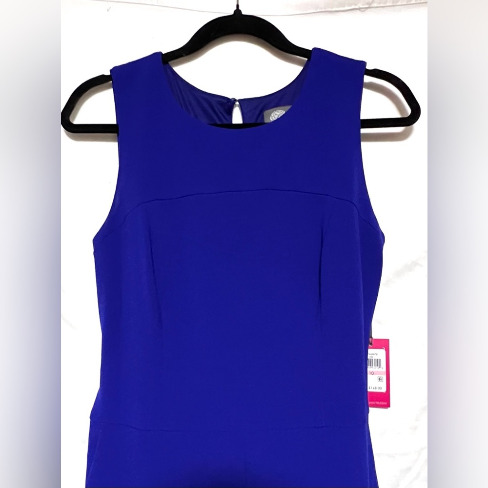 NWT Vince Camuto Royal Blue Sleeveless Wide Leg Scoop Neck Jumpsuit Pantsuit - Picture 3 of 11